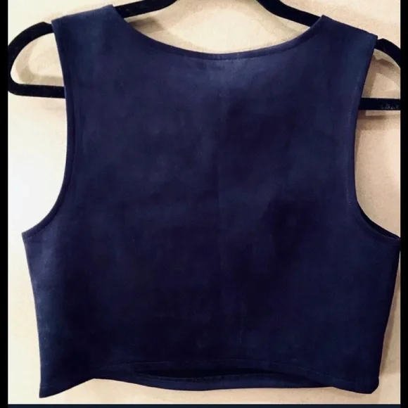 Jack by BB Dakota Delacour Navy Suede Skirt and Top set - Picture 8 of 10